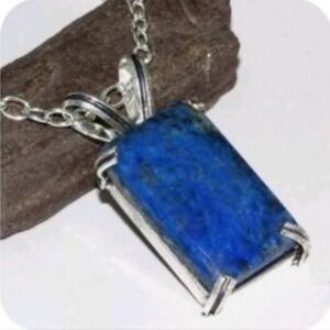 Lapis Lazuli Gemstone 925 Sterling Silver Handmade Pendant Necklace